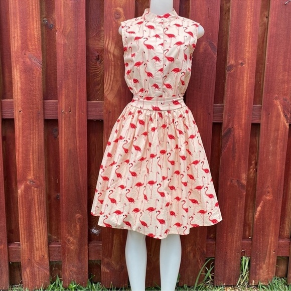 Chicwish Flamingo Print Mini Dress in Pink - Picture 5 of 16